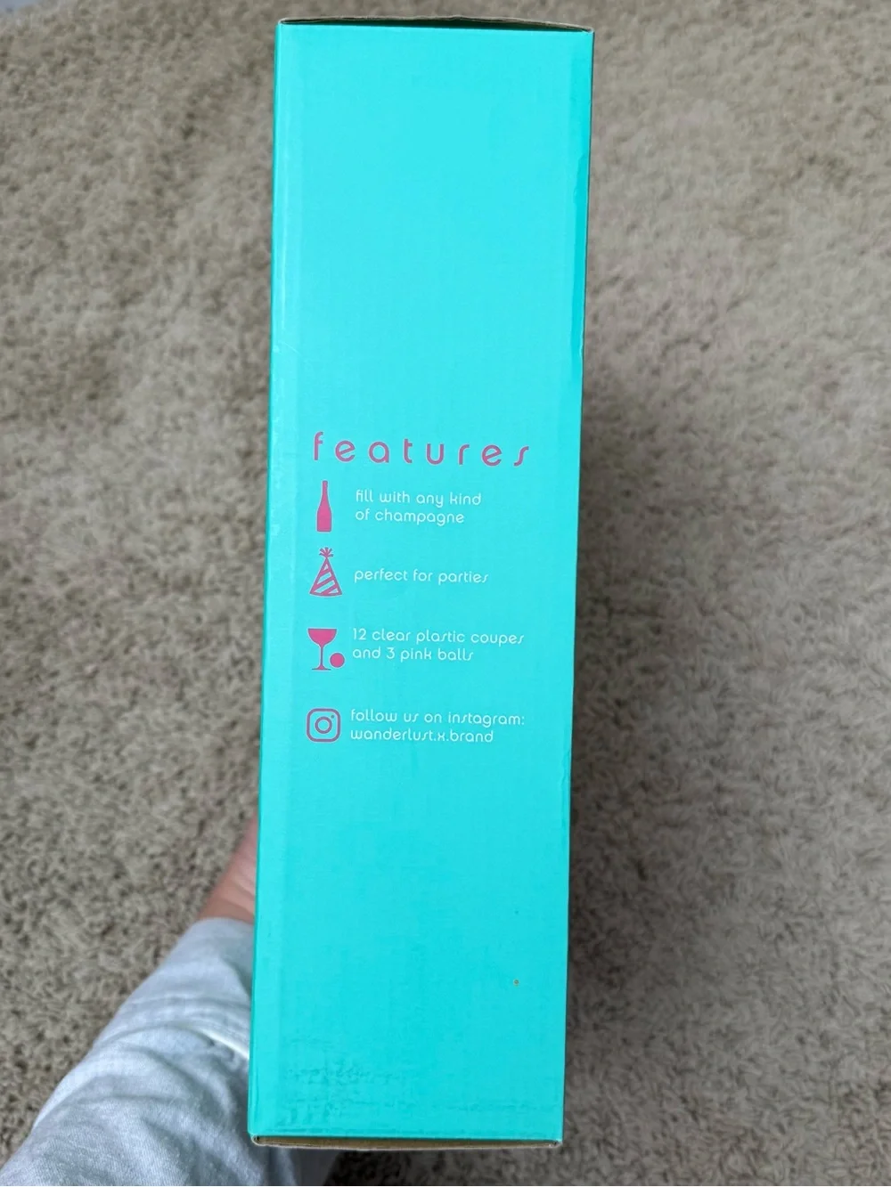 Wanderlust Prosecco Party Game - Teal & Pink